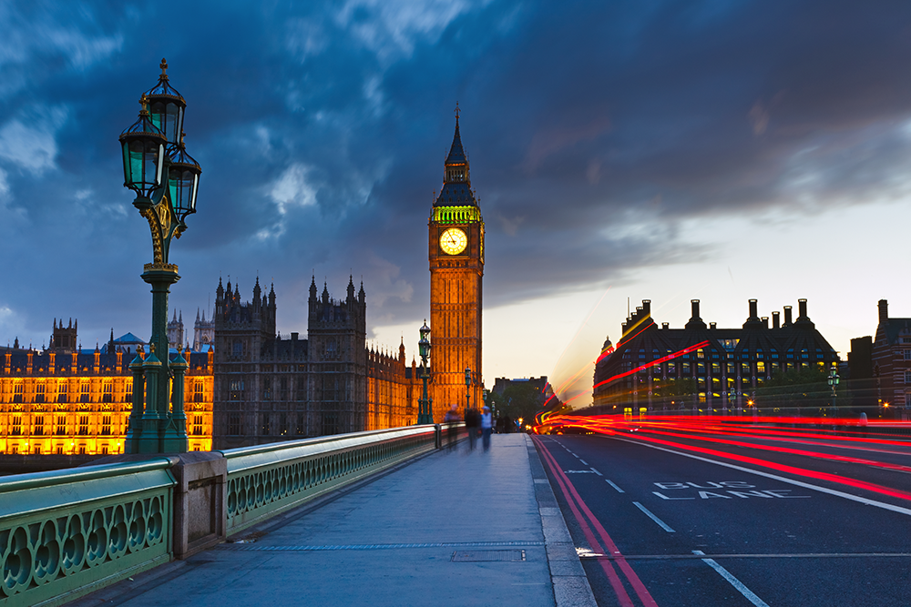 Westminster Bridge at night