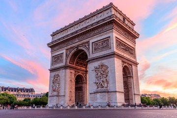 Arc de Triomphe at sunset in Paris