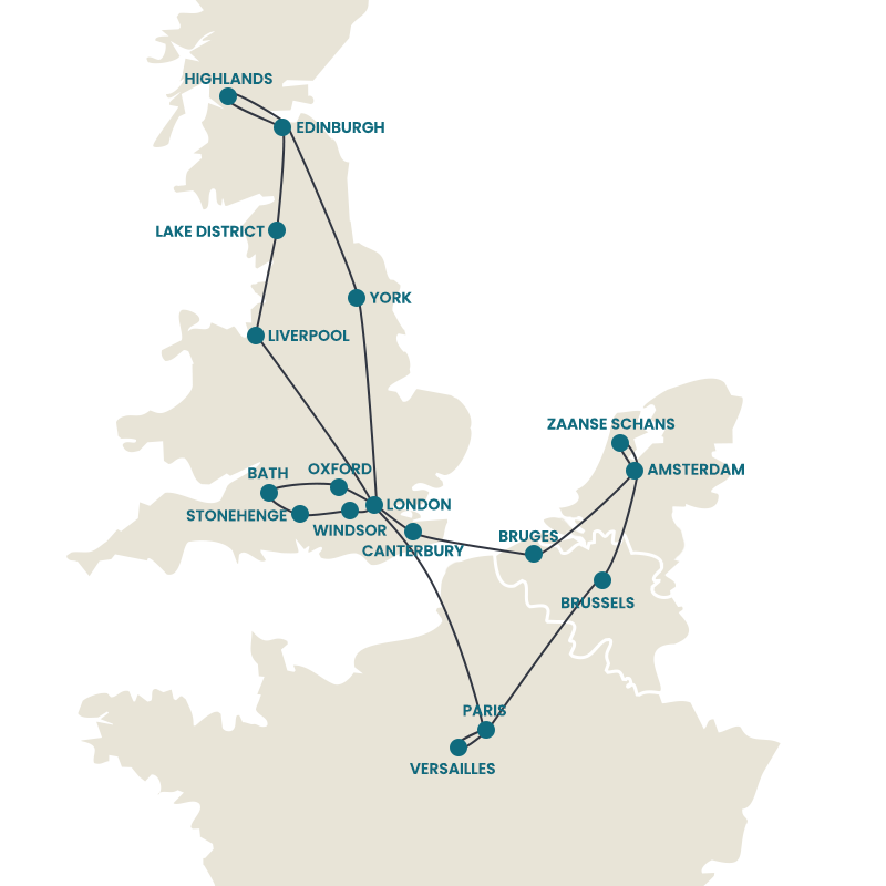 Tour route map